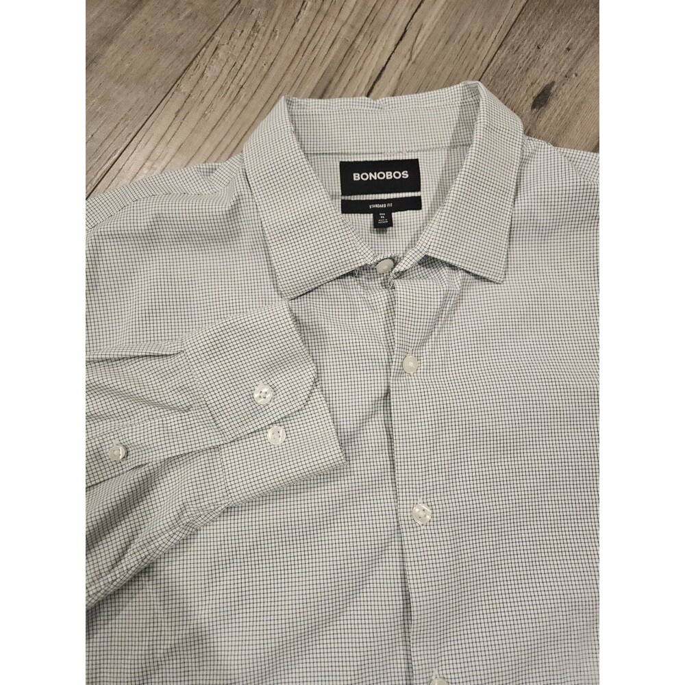 Bonobos Men's Button Up Shirt XL Long Sleeve Standard Fit Check